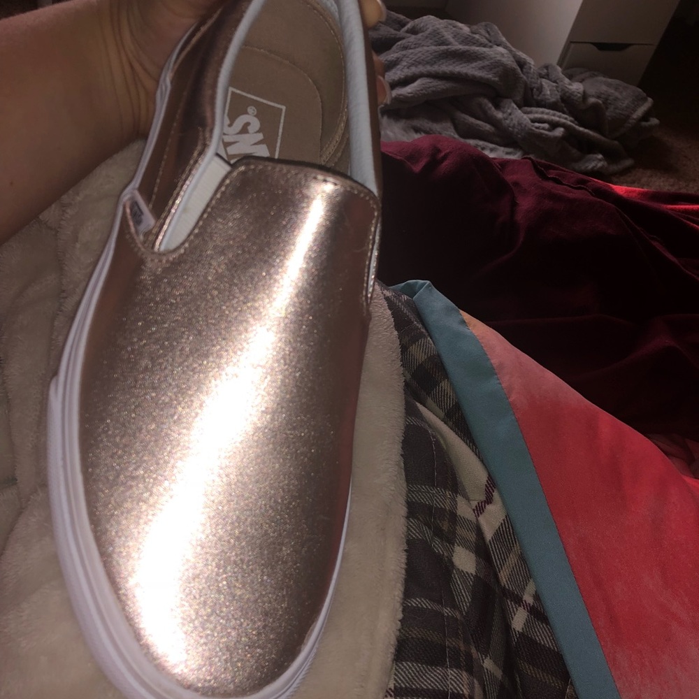 rose gold vans shoe